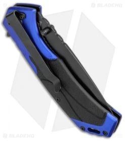 Smith & Wesson Liner Lock Folding Knife Blue/Black (3.5" Black) SW605BL -Elite Folds Smith Wesson LL Blue Black Black SW605BL BHQ 67510 jr side