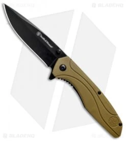 Smith & Wesson Liner Lock Folding Knife Coyote Tan (3.5" Black) 1084312