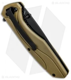 Smith & Wesson Liner Lock Folding Knife Coyote Tan (3.5" Black) 1084312 -Elite Folds Smith Wesson LL Brown Black 1084312 BHQ 80715 jr side