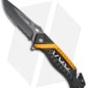 Smith & Wesson Rescue Liner Lock Knife Black/Orange (3.5" Black Serr) SW608ORS