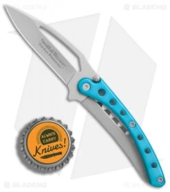 Smith & Wesson Pocket Protector Frame Lock Knife Blue (2.625" Gray) -Elite Folds Smith Wesson Pocket Protector blue gray BHQ 75355 er bottlecap