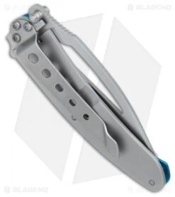 Smith & Wesson Pocket Protector Frame Lock Knife Blue (2.625" Gray) -Elite Folds Smith Wesson Pocket Protector blue gray BHQ 75355 er side