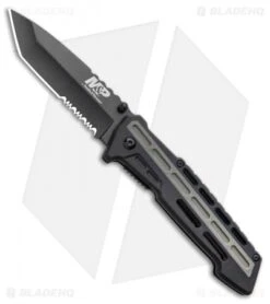 Smith And Wesson AR Overmold Liner Lock Knife Black/Green Overmold (3.5" Black)