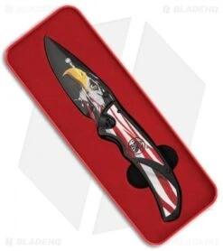 Smith & Wesson America's Heroes Linerlock Knife Eagle W/Gift Tin 1122652 -Elite Folds Smith and Wesson American Heroes Eagle Tin BHQ 116726 jr display
