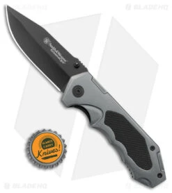 Smith & Wesson Extreme Ops Liner Lock Knife Black/Gray (3.4" Black) -Elite Folds Smith and Wesson Extreme Ops LL Black Gray Black BHQ 174754 jr bottlecap
