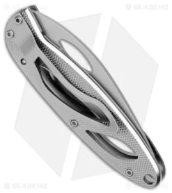 Smith & Wesson Extreme Ops Liner Lock Knife Silver Aluminum (2.75" Satin) -Elite Folds Smith and Wesson Extreme Ops LL Silver Aluminum Satin BHQ 174753 jr side