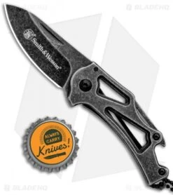 Smith & Wesson Keychain Bottle Opener Knife (2.1" Black SW) 1100064 -Elite Folds Smith and Wesson Keychain Bottle Opener Black SW 1100064 BHQ 93655 jr bottlecap