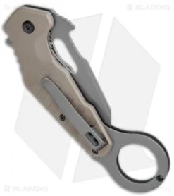 Smith & Wesson M&P Spring Assisted Extreme Ops Karambit Knife FDE G-10 (3" Gray) -Elite Folds Smith and Wesson MP Extreme Ops Karambit Tan G 10 Gray BHQ 125126 jr side