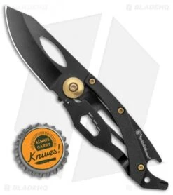 Smith & Wesson Multi-Tool Folding Knife Black Stainless Steel (2.1" Black) -Elite Folds Smith and Wesson Multi Tool Stainless Steel 2in Blade BHQ 125120 jr bottlecap