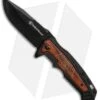 Smith & Wesson Clip Point Liner Lock Knife Dark Wood (3.5" Black) 1085959