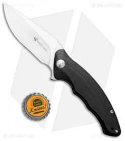 Steel Will Avior Liner Lock Knife Black G10 (3.2" Satin) F62-10 -Elite Folds Steel Will Avior LL Black G 10 Satin SWF62 10 BHQ 110567 jr bottlecap