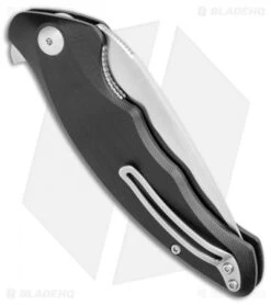 Steel Will Avior Liner Lock Knife Black G10 (3.2" Satin) F62-10 -Elite Folds Steel Will Avior LL Black G 10 Satin SWF62 10 BHQ 110567 jr side