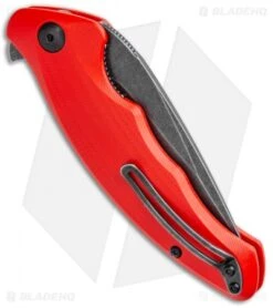 Steel Will Avior Liner Lock Knife Red G10 (3.2" Black SW) F62-05 -Elite Folds Steel Will Avior LL Red G 10 Black SW SWF62 05 BHQ 110565 jr side