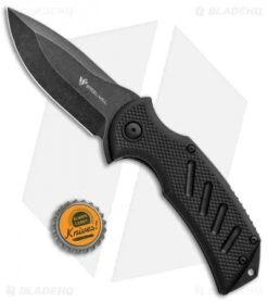 Steel Will Censor Liner Lock Knife Black FRN (3.5" Black Stonewash) F13-A1B -Elite Folds Steel Will Censor LL Black FRN Black SW F13 A1B BHQ 105284 jr bottlecap