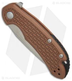 Steel Will Knives Cutjack Mini Flipper Knife Brown FRN (3" Satin) C22M-1TN -Elite Folds Steel Will Cutjack C22M 1TN BHQ 77678 er spine