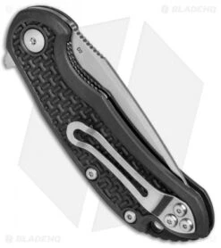 Steel Will Knives Cutjack Mini Flipper Knife Black FRN (3" Satin) C22M-1BK -Elite Folds Steel Will Cutjack Mini Flipper Knife Black FRN Satin SMGC22M1BK BHQ 77675 jr side