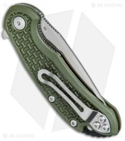 Steel Will Knives Cutjack Mini Flipper Knife OD Green FRN (3" Satin) C22M-1OD -Elite Folds Steel Will Cutjack Mini Flipper Knife OD Green FRN Satin SMGC22M1OD BHQ 77677 jr side