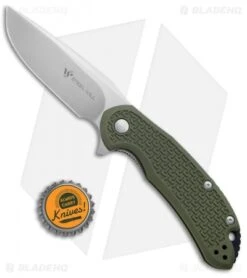 Steel Will Knives Cutjack Flipper Knife OD Green FRN (3.5" Satin) C22-1OD -Elite Folds Steel Will Cutjack OD Green FRN Satin C221OD BHQ 71662 jr bottlecap