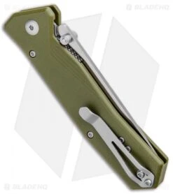 Steel Will Daitengu Liner Lock Knife OD Green G-10 (3.25" Satin) F11-02 -Elite Folds Steel Will Daitengu LL OD Green G 10 Satin F11 02 BHQ 99177 jr side