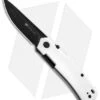 Steel Will Fjord Liner Lock Knife White G-10 (3.5" Black Stonewash) F7121