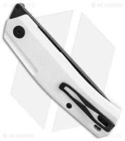 Steel Will Fjord Liner Lock Knife White G-10 (3.5" Black Stonewash) F7121 -Elite Folds Steel Will Fjord F71 LL White BHQ 137038 td side