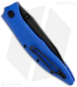 Steel Will Gienah Liner Lock Knife Blue G-10 (3.9" Black Stonewash) F53-23 -Elite Folds Steel Will Gienah LL Blue G 10 Black SW F53 23 BHQ 102950 jr side