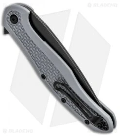 Steel Will Intrigue Liner Lock Knife Gray FRN (3.75" Black SW) F45-15 -Elite Folds Steel Will Intrigue LL Gray FRN Black SW F45 15 BHQ 93592 jr side