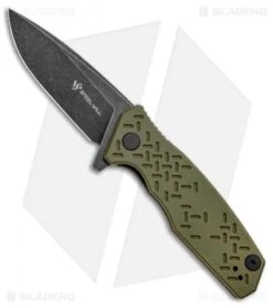 Steel Will Knives Chatbot Flipper Knife OD Green G10 (3.25" BSW) F14-33