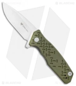 Steel Will Knives Chatbot Liner Lock Flipper Knife OD Green G10 (3.25" Satin)
