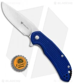 Steel Will Knives Cutjack Flipper Knife Blue FRN (3.5" Satin) C22-1BL -Elite Folds Steel Will Knives Cutjack Blue FRN Satin C22 1BL BHQ 94270 jr bottlecap