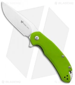 Steel Will Knives Cutjack Flipper Knife Green G-10 (3.5" Satin) C22-2GR