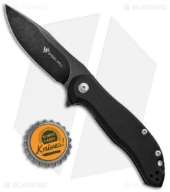 Steel Will Lanner Liner Lock Knife Black G-10 (3.25" Black Stonewash) F35M-09 -Elite Folds Steel Will Knives Lanner LL Black G 10 Black SW F35M 09 BHQ 94276 jr bottlecap