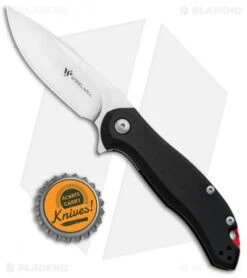 Steel Will Lanner Liner Lock Knife Black G-10 (3.25" Stonewash) F35M-01 -Elite Folds Steel Will Knives Lanner LL Black G 10 F35M 01 BHQ 94275 jr bottlecap