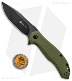Steel Will Lanner Liner Lock Knife OD Green (3.75" Black Stonewash) F35-33 -Elite Folds Steel Will Knives Lanner LL OD Green Black SW F35 33 BHQ 94274 jr bottlecap