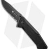 Steel Will Knives Onrush 632S Tactical Liner Lock Knife (3.75" Black Serr)