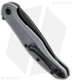 Steel Will Mini Intrigue Liner Lock Knife Gray FRN (3.25" Black SW) F45M-15 -Elite Folds Steel Will Mini Intrigue LL Gray FRN Black SW F45M 15 BHQ 93593 jr side