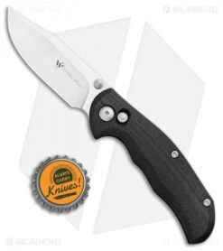 Steel Will Mini Tasso Ant-Lock Knife Black G-10/Blue (3" Satin) F12M-02 -Elite Folds Steel Will Mini Tasso Ant Lock Black G 10 Blue Satin F12M 02 BHQ 100315 jr bottlecap