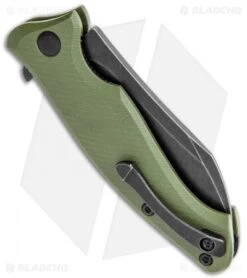 Steel Will Nutcracker Liner Lock Knife OD Green G-10 (3.5" Black SW) F24-33 -Elite Folds Steel Will Nutcrakcer LL OD Green G 10 Black SW F24 33 BHQ 118742 jr side