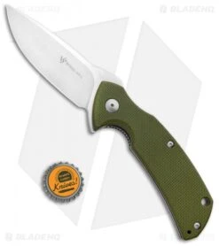 Steel Will Plague Doctor Mini Liner Lock Knife OD Green G-10 (3.4" Satin) -Elite Folds Steel Will Plague Doctor Mini LL OD Green SW F16M 02 BHQ 94280 jr bottlecap