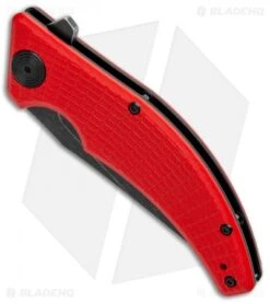 Steel Will Sargas Liner Lock Knife Red G-10 (3.25" Black Stonewash) F60-13 -Elite Folds Steel Will Sargas LL Red G 10 Black SW F60 13 BHQ 104183 jr spine