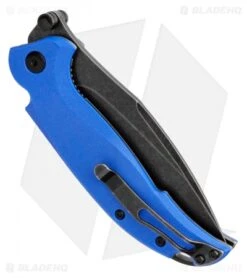 Steel Will Scylla Liner Lock Knife Blue G-10 (3.4" Black Stonewash) SWF79-24 -Elite Folds Steel Will Scylla Liner Lock Knife Blue G 10 3.4in Black SW Scylla SWF79 24 BHQ 113574 LS Side 1
