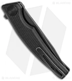 Steel Will Shaula Liner Lock Knife Black G-10 (3.3" Black Stonewash) F61-08 -Elite Folds Steel Will Shaula LL Black G 10 Black SW F61 08 BHQ 101028 jr side