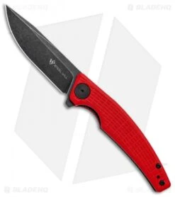 Steel Will Shaula Liner Lock Knife Red G-10 (3.3" Black Stonewash) F61-13