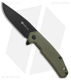 Steel Will Tenet Liner Lock Knife OD Green G-10 (3.25" Black) F30-33