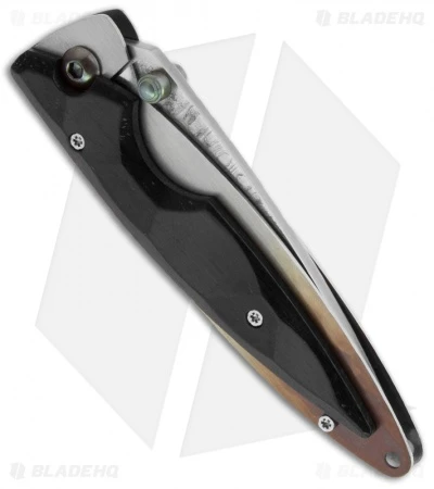 Mcusta Kasumi Liner Lock Knife African Ebony (2.75" Damascus) MC-73D 2 Mcusta Kasumi Liner Lock Knife African Ebony (2.75" Damascus) MC-73D - Image 2