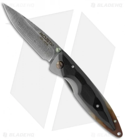 Mcusta Kasumi Liner Lock Knife African Ebony (2.75" Damascus) MC-73D 1 Mcusta Kasumi Liner Lock Knife African Ebony (2.75" Damascus) MC-73D