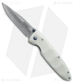Mcusta Basic MC-15D Liner Lock Knife Ivory Corian (3.25" Damascus)