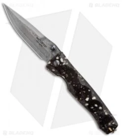 Mcusta Tactility Elite Liner Lock Knife Black Corian (3.75" Damascus) MC-123D