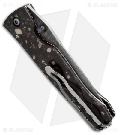 Mcusta Tactility Elite Liner Lock Knife Black Corian (3.75" Damascus) MC-123D 2 Mcusta Tactility Elite Liner Lock Knife Black Corian (3.75" Damascus) MC-123D - Image 2