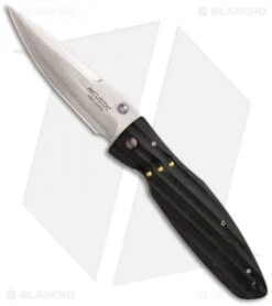 Mcusta Nobunaga Knife Black Micarta (3.75" Damascus) MC-181D